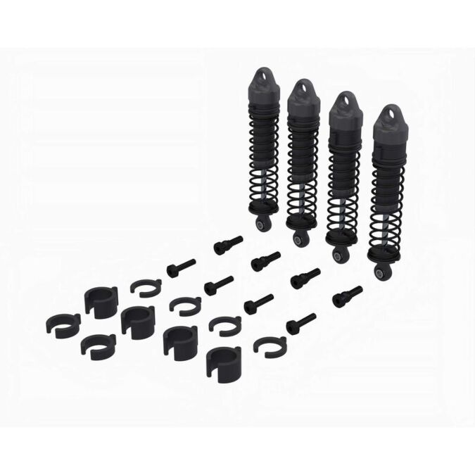 ARRMA Shock Set, 71mm Length, 500cSt Oil (4): GROM