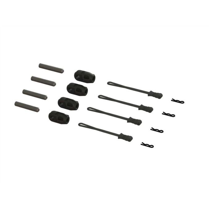 ARRMA Brace Rod Ends with Pins And Retainers (4)