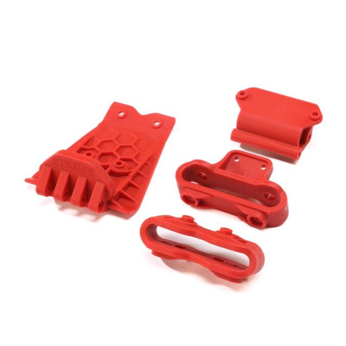 ARRMA Lower Skid And Bumper Mount Set, Red