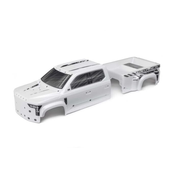 ARRMA BIG ROCK 6S BLX Painted Decaled Trimmed Body, White