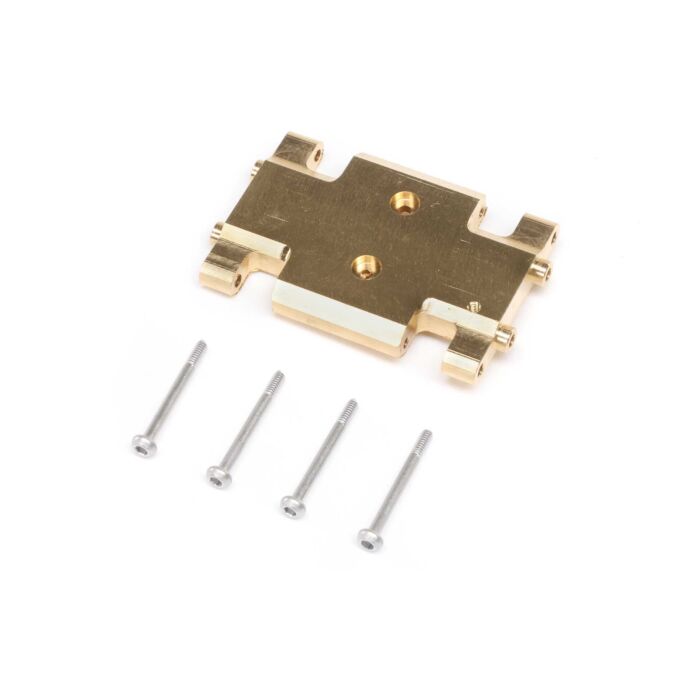 Axial Chassis Skid Plate, Brass: AX24