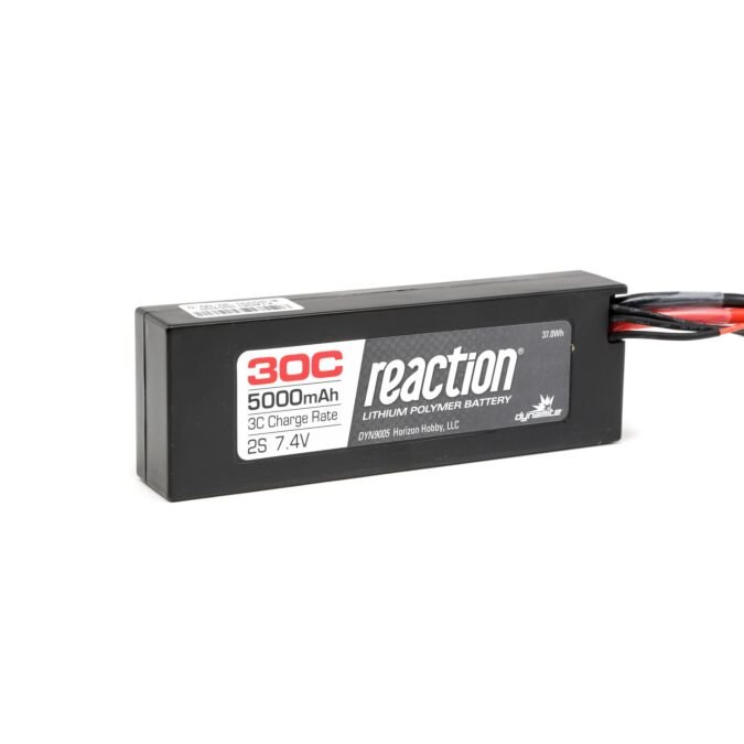 Dynamite 7.4V 5000mAh 2S 30C Reaction Hardcase LiPo Battery: EC3