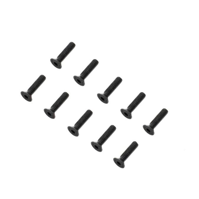 Losi Flat Head Screws, M4 x 16mm STL (10)