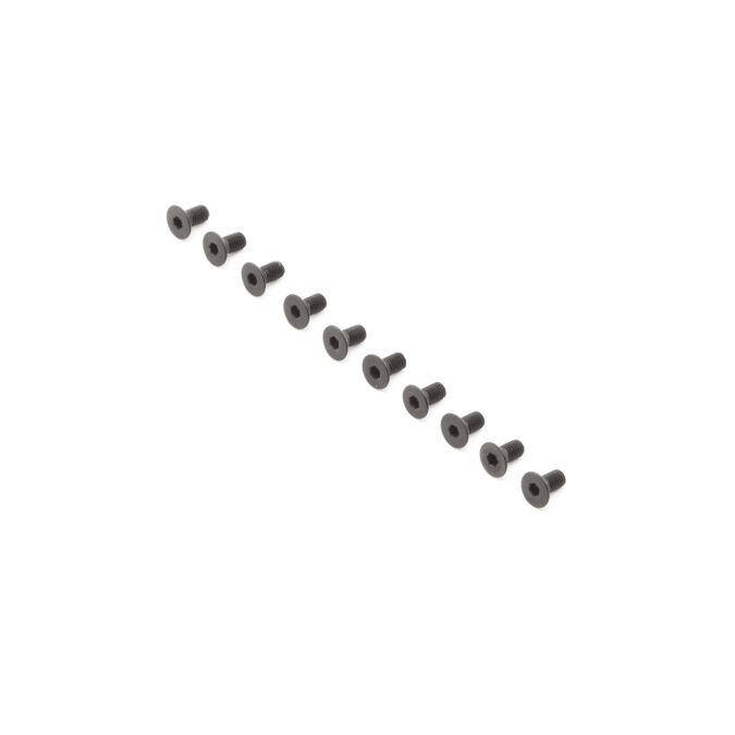 Team Losi Racing Flat Head Screws, M3 x 6mm (10)