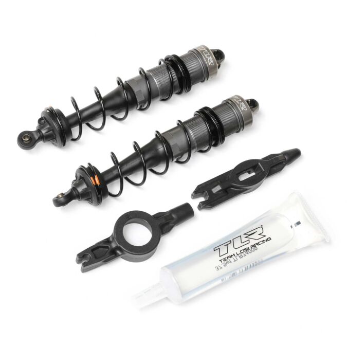 Team Losi Racing Front Shock Set, 125mm, Assembled (2): 8XT
