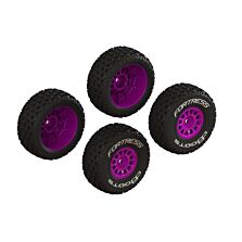 ARRMA dBoots 'FORTRESS' Glued Tire Set, Purple (2 Pairs)