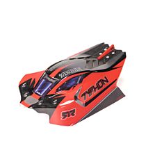 ARRMA 1/8 Clipless Painted Decaled Body, Black: TYPHON 4X4