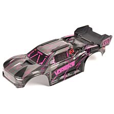 ARRMA 1/10 Painted Decaled Trimmed Body Set with Hidden Body Mount, Pink/Black: VORTEKS 2WD