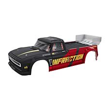 ARRMA INFRACTION 4X4 All-Road 3S BLX Painted Decaled Trimmed Body, Black/Red
