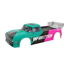 ARRMA INFRACTION 4X4 Al-Road 3S BLX Painted Decaled Trimmed Body (Teal/Pink)