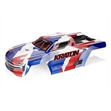 ARRMA 1/8 Painted Body with Decals, Blue/Red: KRATON 6S BLX V6