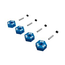 ARRMA 12mm Metal Wheel Hex Set (4), Blue