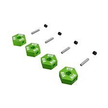 ARRMA 12mm Metal Wheel Hex Set (4), Green