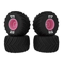 ARRMA dBoots Chevron MT Tire Set Glued, Pink (2): GROM