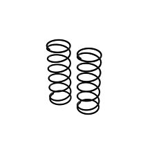 ARRMA Shock Springs: 70mm 1.34N/mm (7.65lb/in)(2)