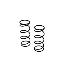 ARRMA Shock Springs: 49mm 1.65N/mm (9.42lb/in)(2)