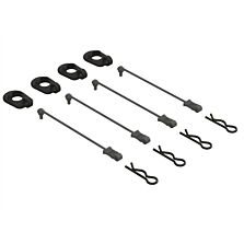 ARRMA Body Clip Retainers, Black (4): 1/5 Scale