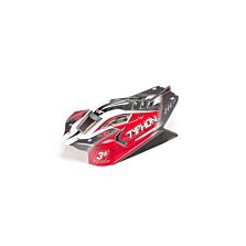 ARRMA 1/8 Painted and Trimmed Body with Decals, Red: TYPHON 4X4 BLX