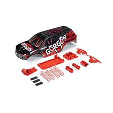 ARRMA GORGON Painted Decaled Trimmed Body Set, Black / Red