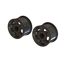 ARRMA 1/10 MT Front/Rear 2.8 Wheels, 14mm Hex, Black Chrome (2)
