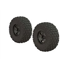 ARRMA Dboots 'Fortress SC' Tire Set Glued Gun Metal (2)