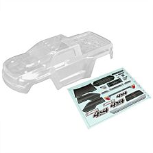 ARRMA 1/10 Body with Decals, Clear: GRANITE 4x4