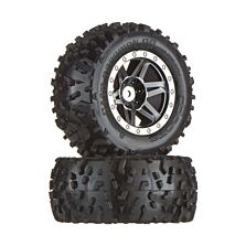 ARRMA 1/8 dBoots Sand Scorpion XL Rear 2.8 Pre-Mounted Tires, 17mm Hex, Black/Chrome (2)