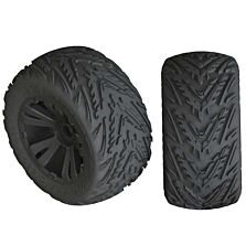 ARRMA 1/10 dBoots Minokawa LP Front/Rear 3.8 Pre-Mounted Tires, 17mm Hex, Black (2): 4S