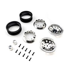 Axial 1.9 Raceline Daytona Beadlock Wheels, Chrome (2)