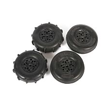 Axial ST28 Front Razor, Rear Paddle Tire and Wheel Set: Yeti Jr