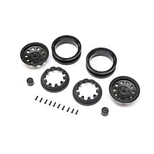 Axial 1.9 Raceline Daytona Beadlock Wheels, Black (2)