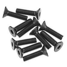 Axial Hex Socket Flat Head M3x12mm, Black (10)
