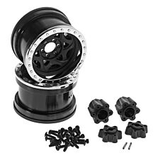 Axial 1/10 2.2 Walker Evans Wheels, 12mm Hex, Black Chrome (2)