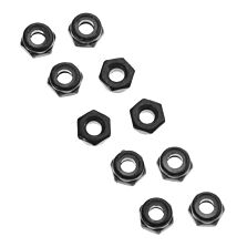 Axial Thin Nylon Locking Hex Nut M3 Black (10)