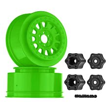 Axial 1/10 Method 105 2.2/3.0 Wheels, 12mm Hex, Green (2)