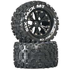 Duratrax Six-Pack MT 2.8" 2WD Mounted Rear C2 Tires, Black (2)