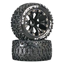 Duratrax Six Pack ST 2.8" 2WD Mounted Front C2 Tires, Black (2)