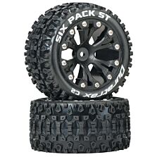 Duratrax Six Pack ST 2.8" 2WD Mounted Rear C2 Tires, Black (2)