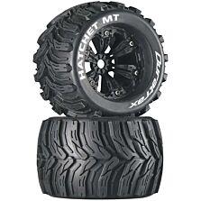 Duratrax Hatchet MT 3.8" Mounted 1/2" Offset Black Tires (2)