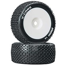 Duratrax X-Cons 1/8 Mounted C2 Truggy Tires (2)