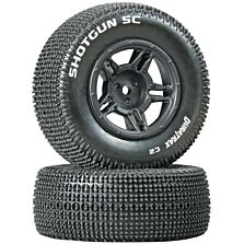 Duratrax Shotgun SC Tire C2 Mounted Rear Tires: Slash (2)