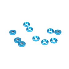 Dynamite 4mm Countersunk Washer, Blue (10)