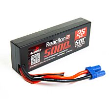 Dynamite 7.4V 5000mAh 2S 50C Reaction 2.0 Hardcase LiPo Battery: EC5