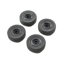 ECX Front/Rear Premounted Tire, Black (4): 1/24 Barrage RTR
