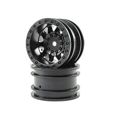 ECX 1.55 Wheels, Black (2): Barrage 2.0