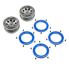 ECX FR/RR Wheel with Beadlock Gray/Blue: Temper G2