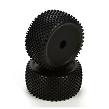 ECX Rear Tire, Premount, Black Wheel (2): 1/10 2WD Boost