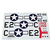 E-flite Decal Sheet: P-51D 1.5m Mustang