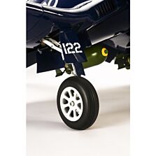 Hangar 9 Robart 5" Aluminum Wheel &amp; Tire, White (1): F4U-1D Corsair 60cc