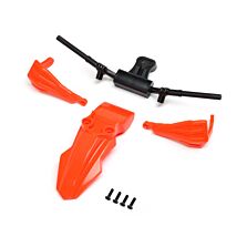 Losi Fender, Handguards & Handle Bars, Orange: PM-SM/MX